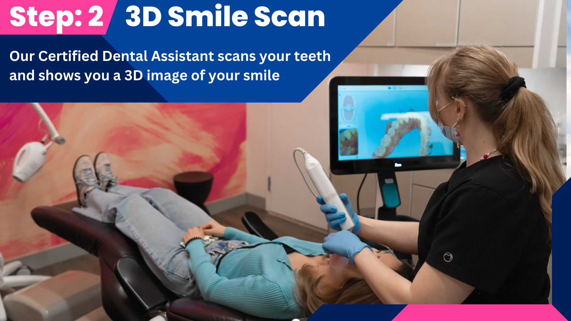 3D dental scan procedure in clinic