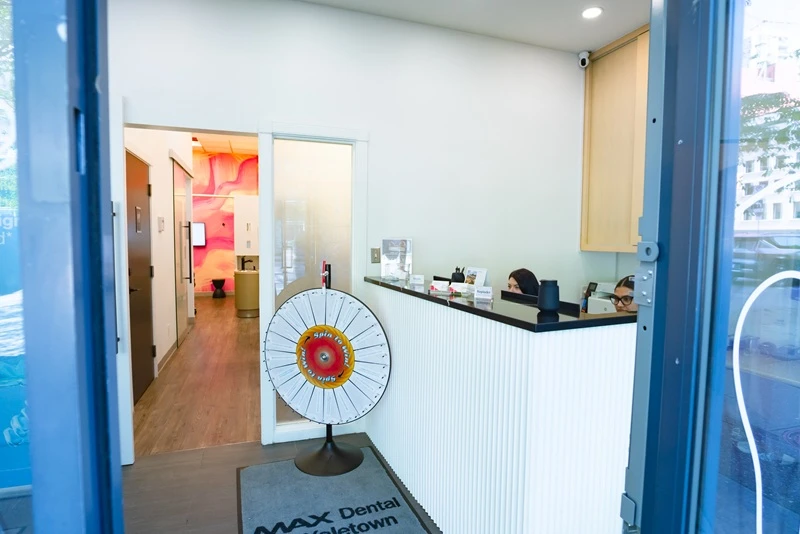 Dental clinic reception entrance area